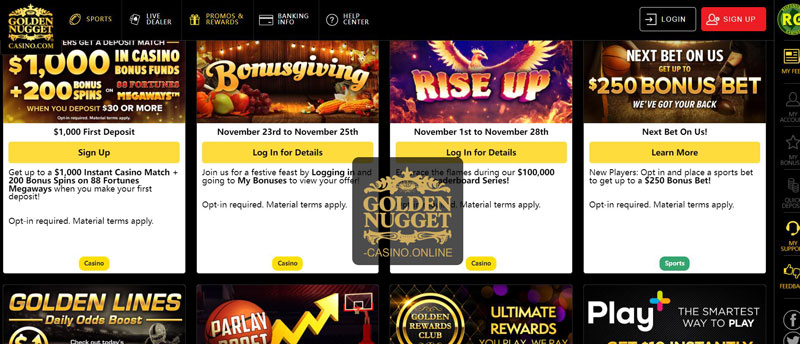 Bet on  Golden Nugget Casino USA